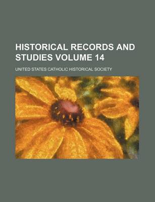 Book cover for Historical Records and Studies Volume 14