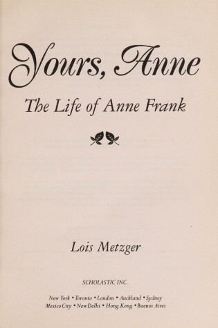 Cover of Yours, Anne