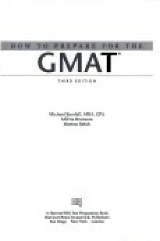 Cover of How to Prepare for the GMAT