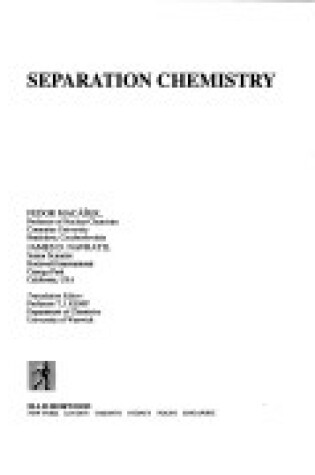 Cover of Separation Chemistry