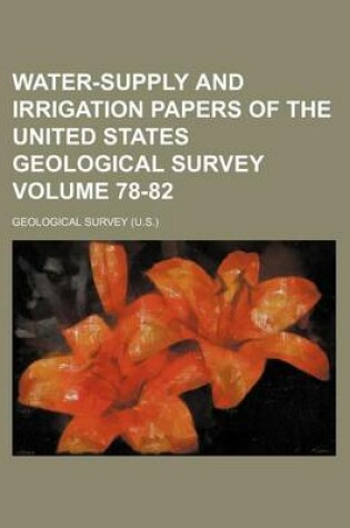 Cover of Water-Supply and Irrigation Papers of the United States Geological Survey Volume 78-82