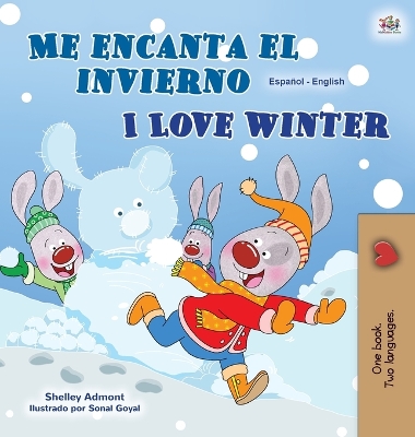 Book cover for I Love Winter (Spanish English Bilingual Children's Book)