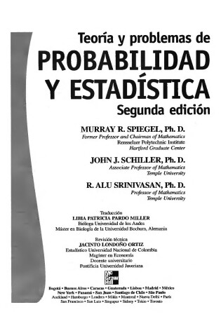 Cover of Probabilidad y Estadistica - 2 Edicion
