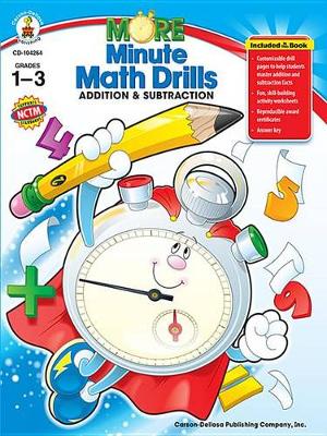 Book cover for More Minute Math Drills, Grades 1 - 3
