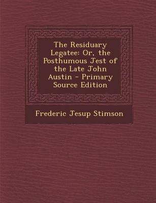 Book cover for The Residuary Legatee