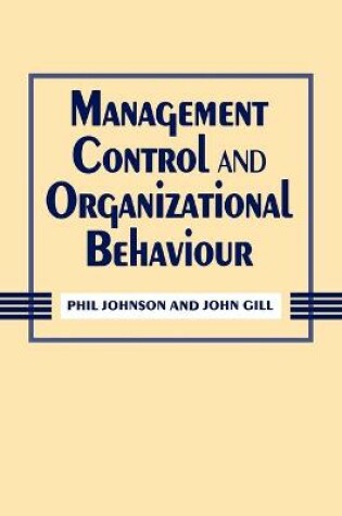 Cover of Management Control and Organizational Behaviour