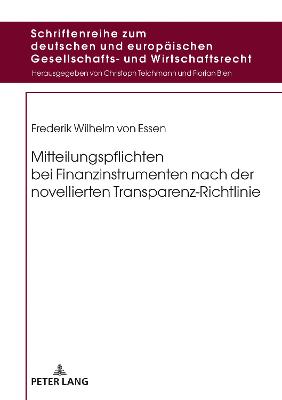 Cover of Mitteilungspflichten Bei Finanzinstrumenten Nach Der Novellierten Transparenz-Richtlinie