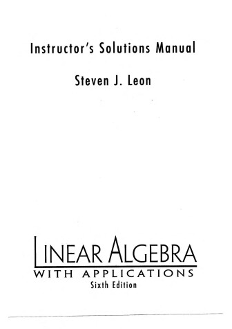 Book cover for Linear Algebra