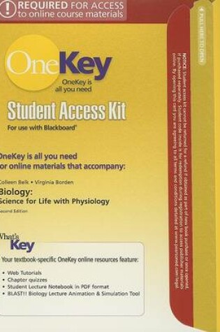 Cover of OneKey Blackboard, Student Access Kit, Biology