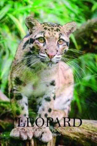 Cover of Leopard Monthly Note Planner 2019 1 Year Calendar