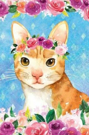 Cover of My Big Fat Bullet Journal for Cat Lovers Orange Tabby in Flowers