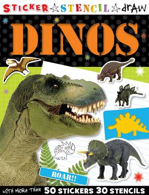 Book cover for Sticker Stencil Draw Dinosaurs