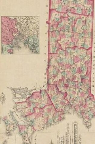 Cover of An Antique 1871 Map of Massachusetts Journal