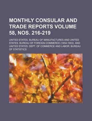 Book cover for Monthly Consular and Trade Reports Volume 58, Nos. 216-219