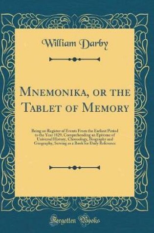 Cover of Mnemonika, or the Tablet of Memory