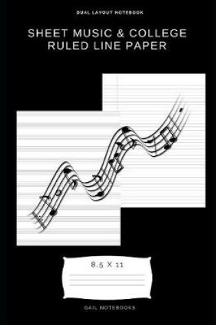 Cover of Sheet Music & college ruled line paper