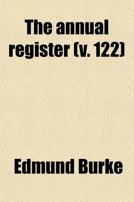 Book cover for The Annual Register Volume 122