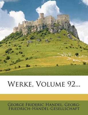 Book cover for Werke, Volume 92...