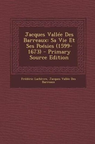 Cover of Jacques Vall e Des Barreaux