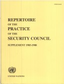 Book cover for Repertoire of the Practice of the Security Council