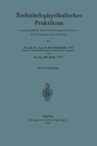 Cover of Technisch-Physikalisches Praktikum