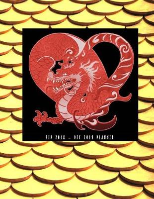 Book cover for Golden Dragon Scales 16 Month 2018-2019 Calendar Planner, 8.5x11"