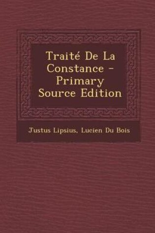 Cover of Traite de La Constance