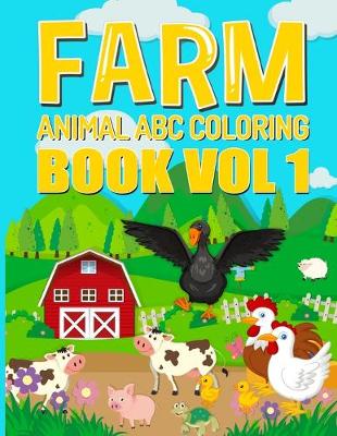 Book cover for Farm Animals ABC Coloring Book