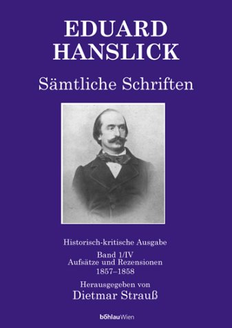 Cover of Eduard Hanslick. Samtliche Schriften