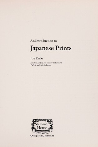 Cover of An Introduction to Japanese Prints