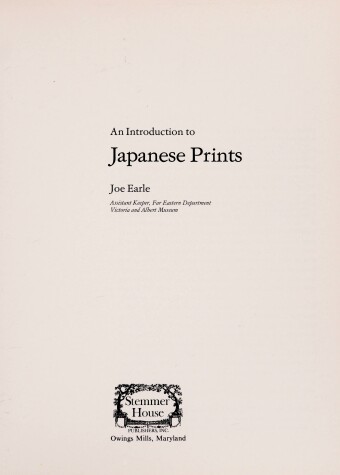 Book cover for An Introduction to Japanese Prints