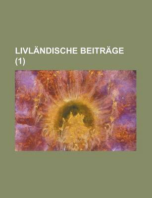 Book cover for Livlandische Beitrage (1)