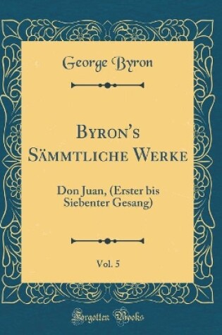 Cover of Byron's Sämmtliche Werke, Vol. 5