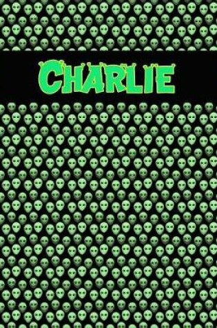 Cover of 120 Page Handwriting Practice Book with Green Alien Cover Charlie