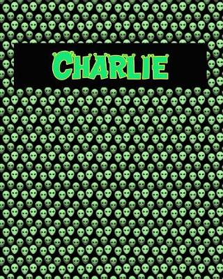 Book cover for 120 Page Handwriting Practice Book with Green Alien Cover Charlie