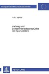 Book cover for Haftung Und Schadensersatzansprueche Bei Sportunfaellen