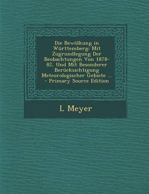 Book cover for Die Bewolkung in Wurttemberg