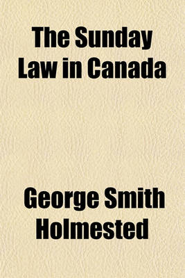 Book cover for The Sunday Law in Canada