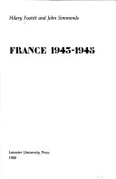 Book cover for France, 1943-45