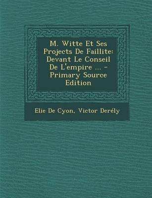 Book cover for M. Witte Et Ses Projects de Faillite