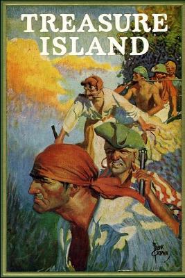 Book cover for Treasure Island Annotated and Illustrated Edition by Robert Louis Stevenson