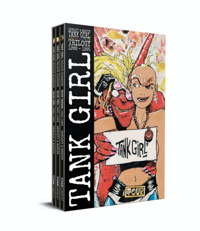 Book cover for Tank Girl: Color Classics Trilogy (1988-1995) Slipcase Set (Graphic Novel)