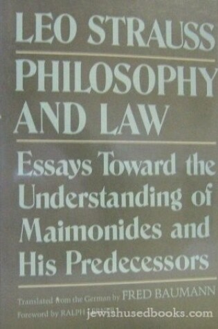 Cover of Philosophy and Law