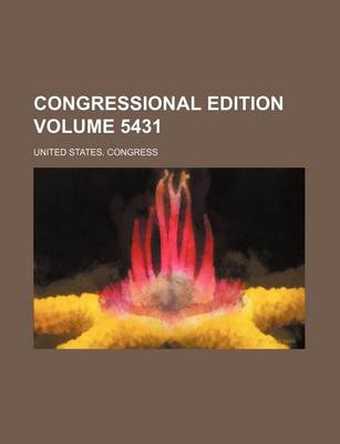 Book cover for Congressional Edition Volume 5431