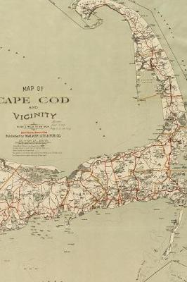 Book cover for Cape Cod Vintage Map Field Journal Notebook, 100 pages/50 sheets, 4x6