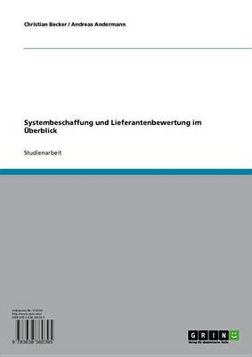 Book cover for Systembeschaffung Und Lieferantenbewertung Im Uberblick