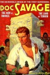 Book cover for The Man of Bronze & the Land of Terror