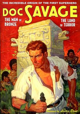 Book cover for The Man of Bronze & the Land of Terror