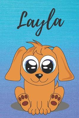 Book cover for Layla dog coloring book / notebook / journal / diary