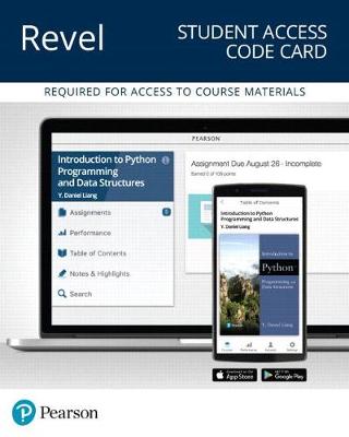Book cover for Revel Access Code for Introduction to Python Programming and Data Structures